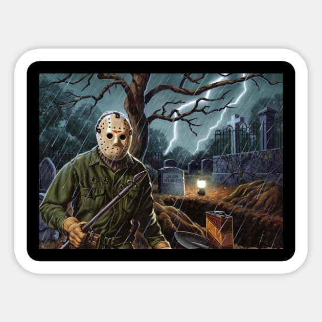 Friday The 13th Sticker by Awesome T-Shirts And More.